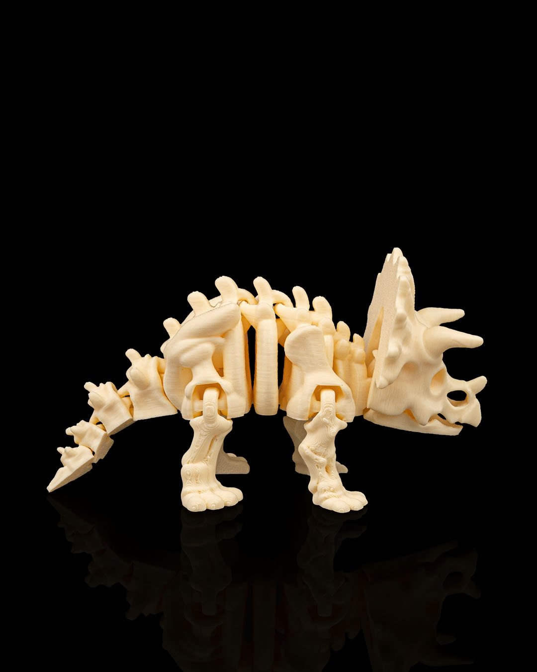 Esqueleto de Dinosaurio Triceratops Articulado Flex - Figura Coleccionable