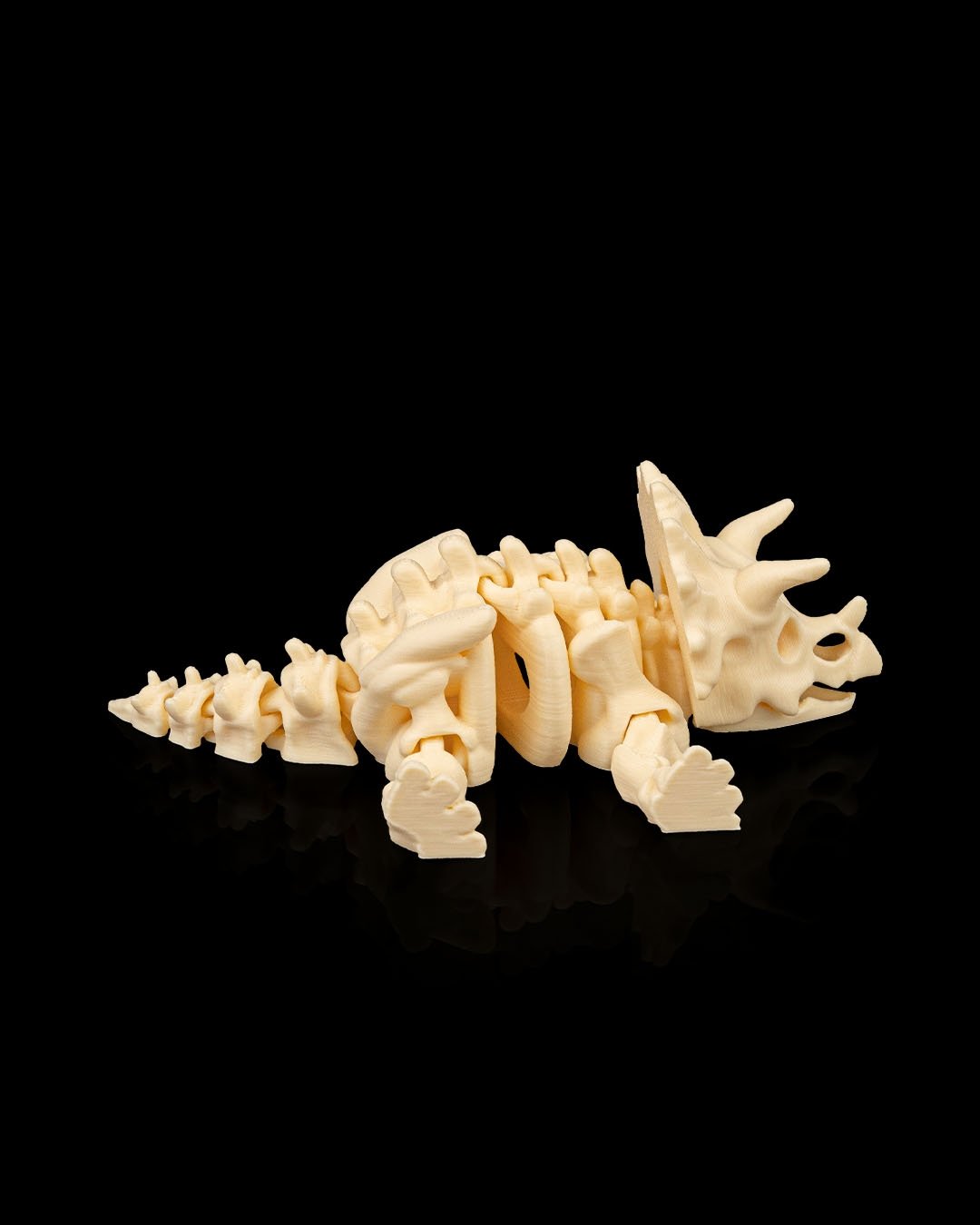 Esqueleto de Dinosaurio Triceratops Articulado Flex - Figura Coleccionable